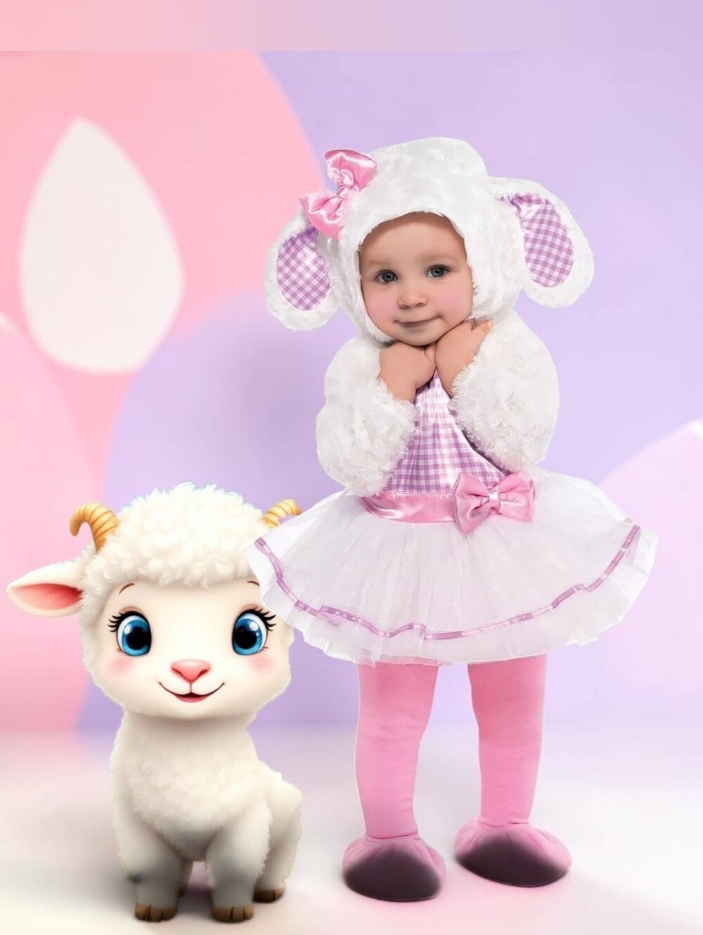 Toddler Little Plush Lamb Costume Hoodie, 18-24 MO